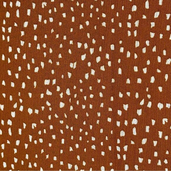 Cece Brown and White Tie Neck Ruffle Long Sleeve Blouse - Size Small EUC - Picture 4 of 7